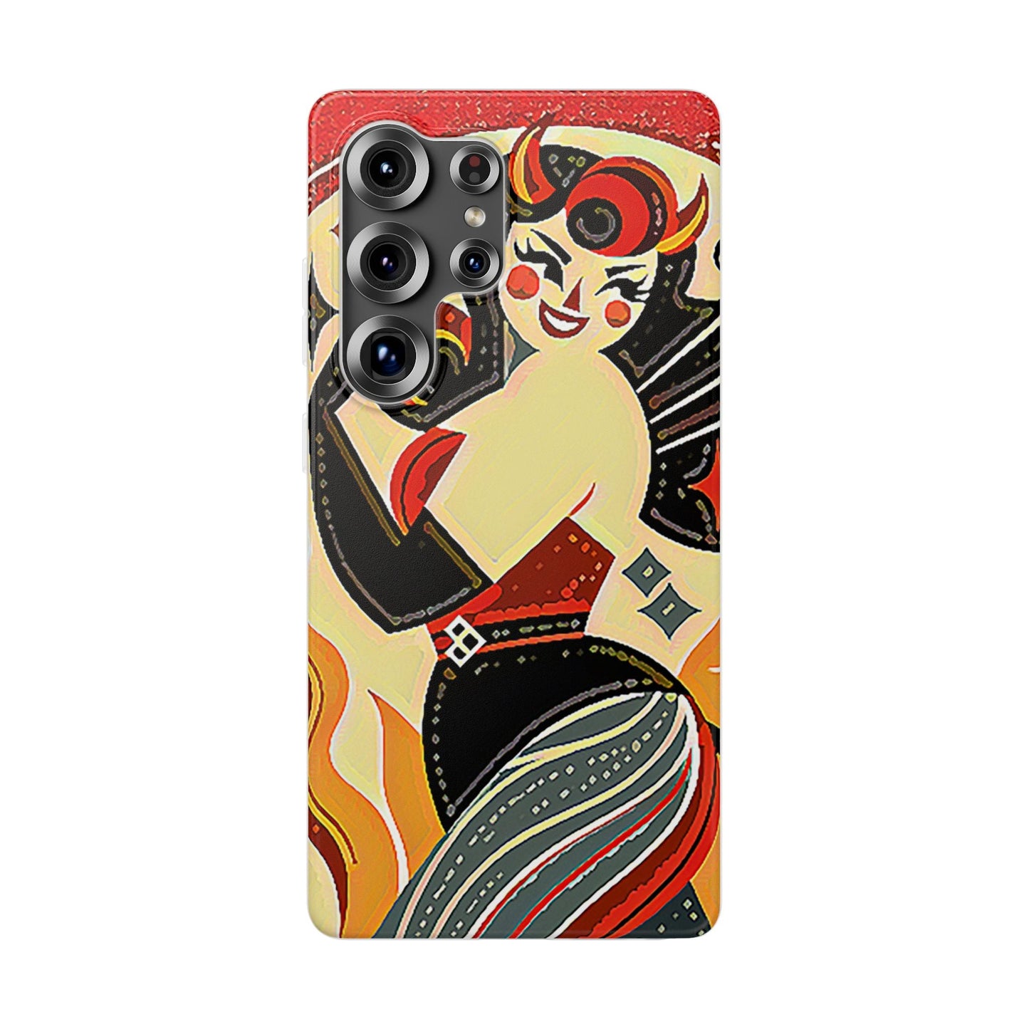 Red & Black Female Devil Flexi Phone Case