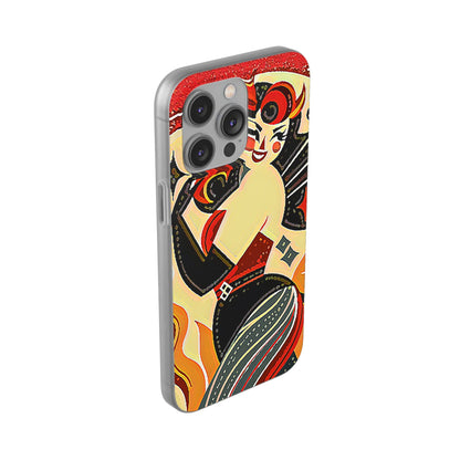 Red & Black Female Devil Flexi Phone Case