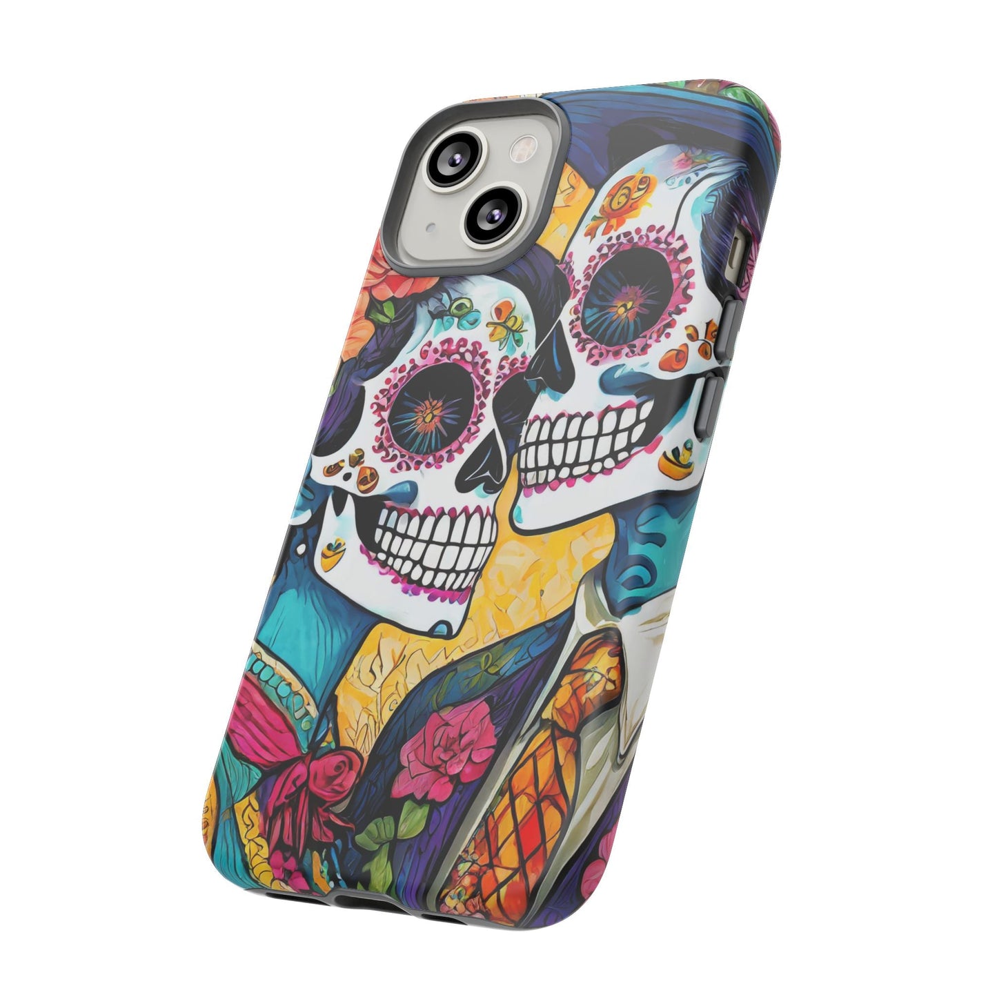 Loving Sugar Skull Couple Tough Phone Case