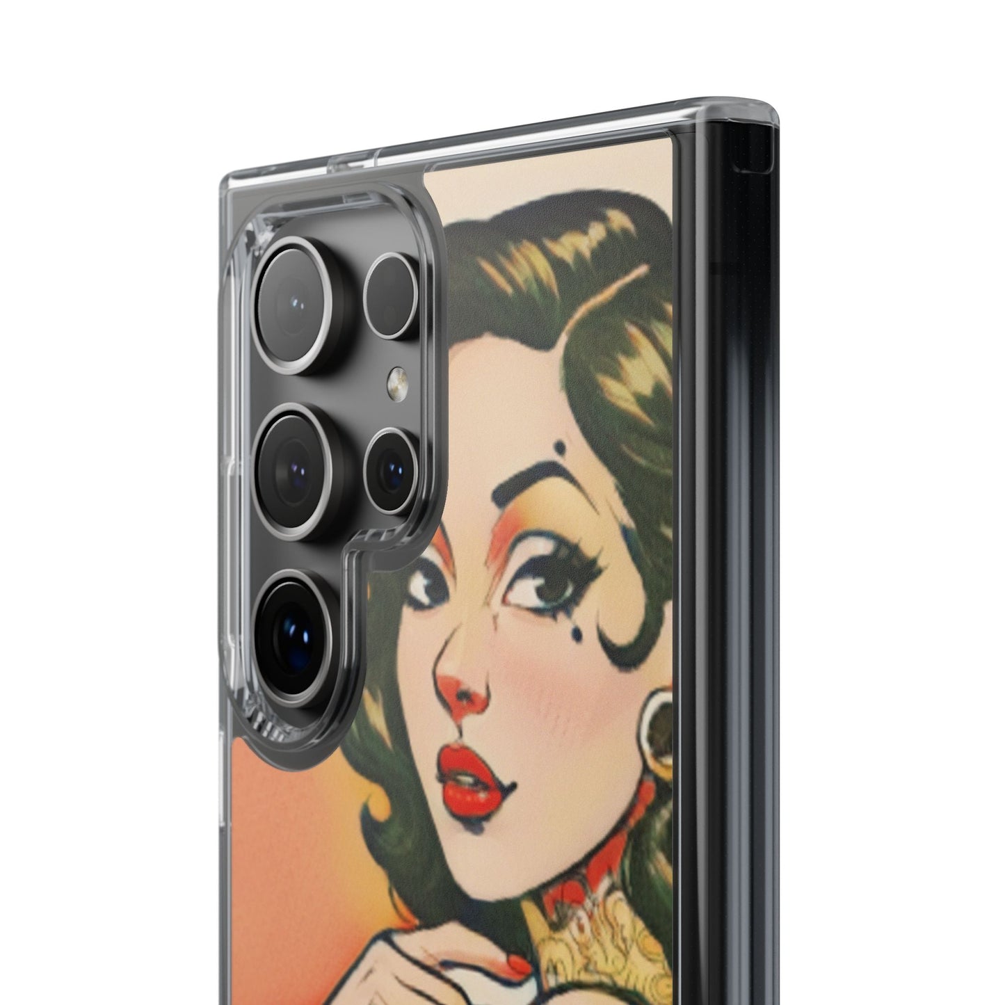 Retro Pin Up Clear Phone Case