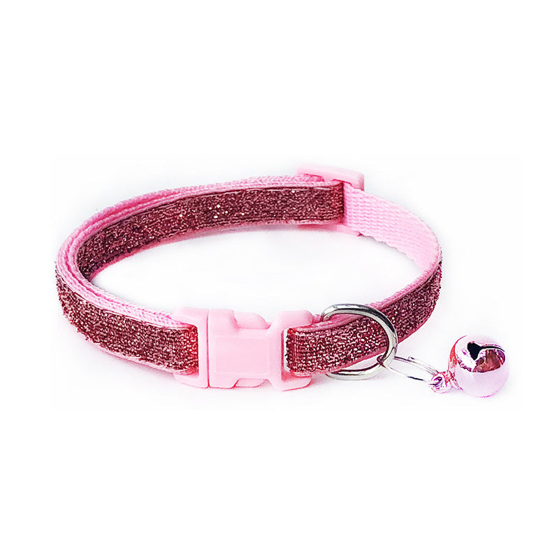 Adjustable Shiny Cat Collar With Bell