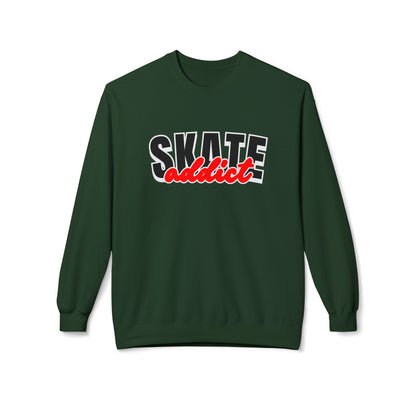 Skate Addict Unisex Fleece Crewneck Sweatshirt