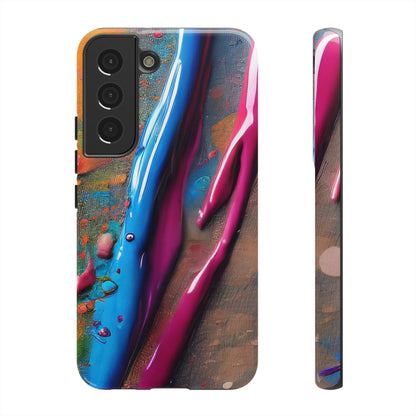 Colorful Artistic Paint Splatter Tough Phone Case