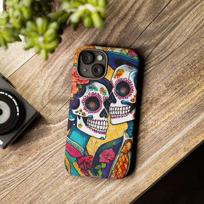 Loving Sugar Skull Couple Tough Phone Case