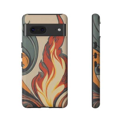 Artistic Flames Abstract Tough Phone Case