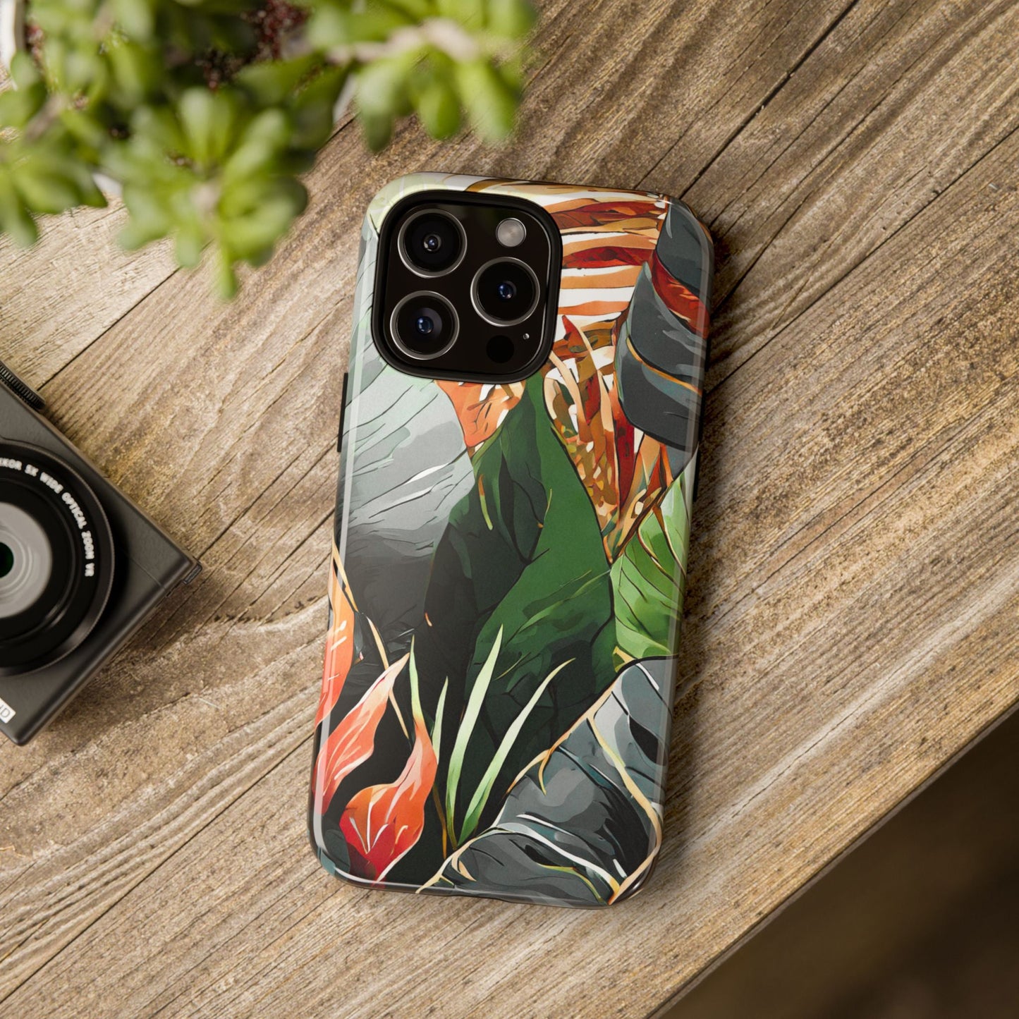 Tropical Leaf Tough Phone Case
