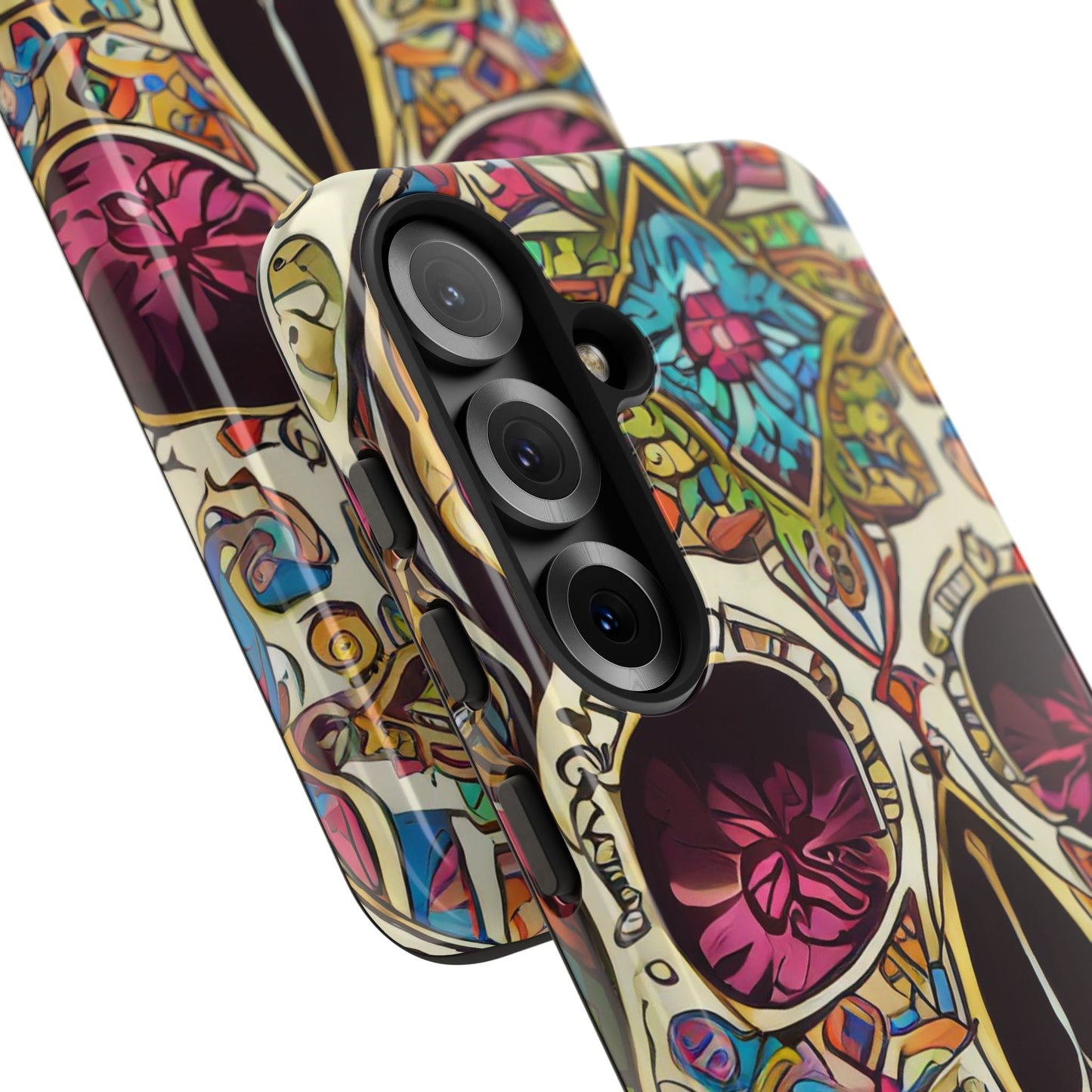 Colorful Sugar Skull Tough Phone Case