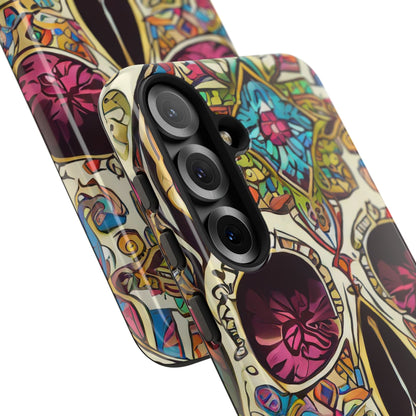 Colorful Sugar Skull Tough Phone Case