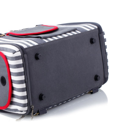 Nautical Striped Canvas Pet Carrier Bag