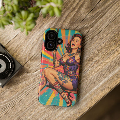 Bold Retro Pin-Up Tough Phone Case