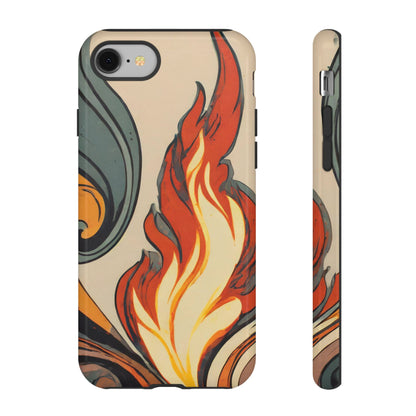 Artistic Flames Abstract Tough Phone Case
