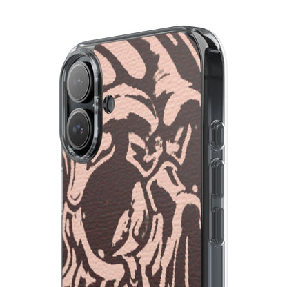 Gothic Abstract Skull Clear Phone Case