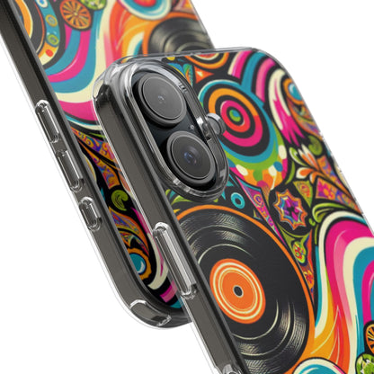 Colorful Vinyl Record Clear Phone Case