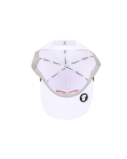 Crown Point White Rope Hat - Chippopotamus Red