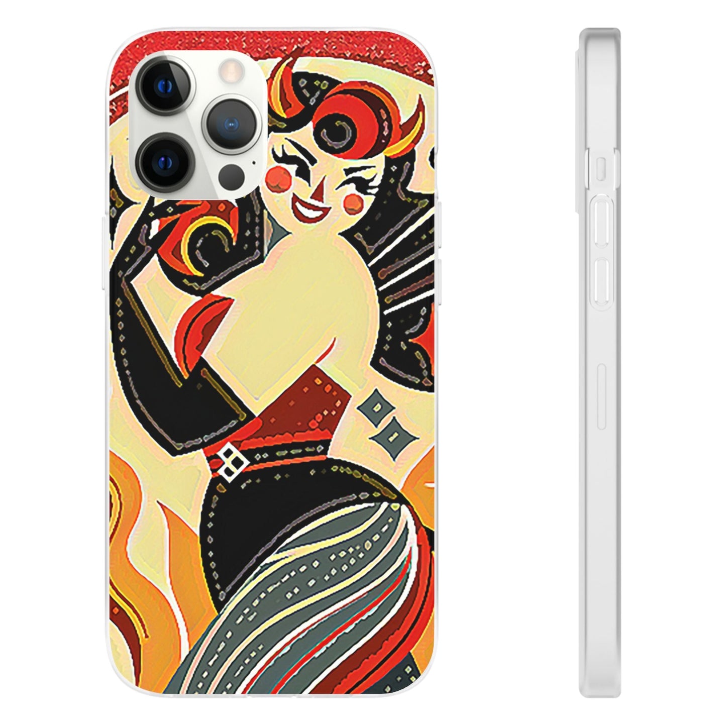 Red & Black Female Devil Flexi Phone Case