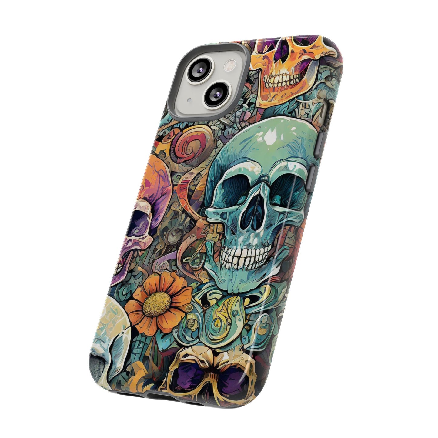 Artistic Skull Collage Tough Phone Case