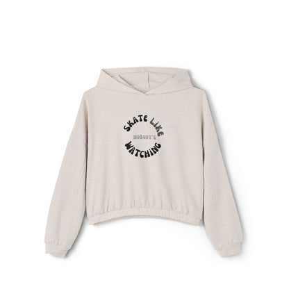 Women’s Cropped Monotone Skate Like Nobody's Watching Sweatshirt