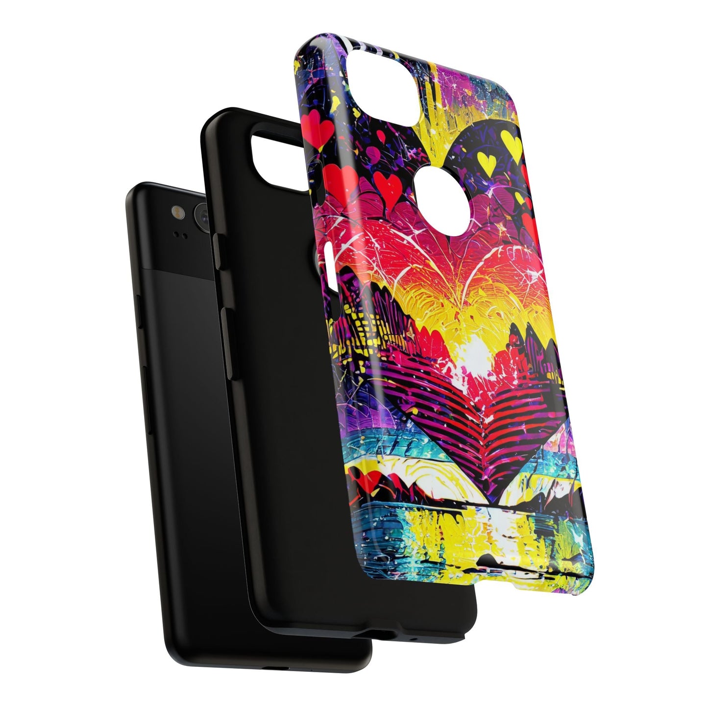 Vibrant Heart Sunset Tough Phone Case