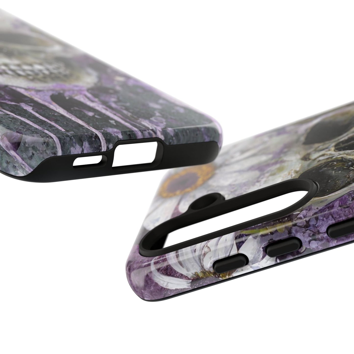 Plum Skull and Daisy Tough Phone Case