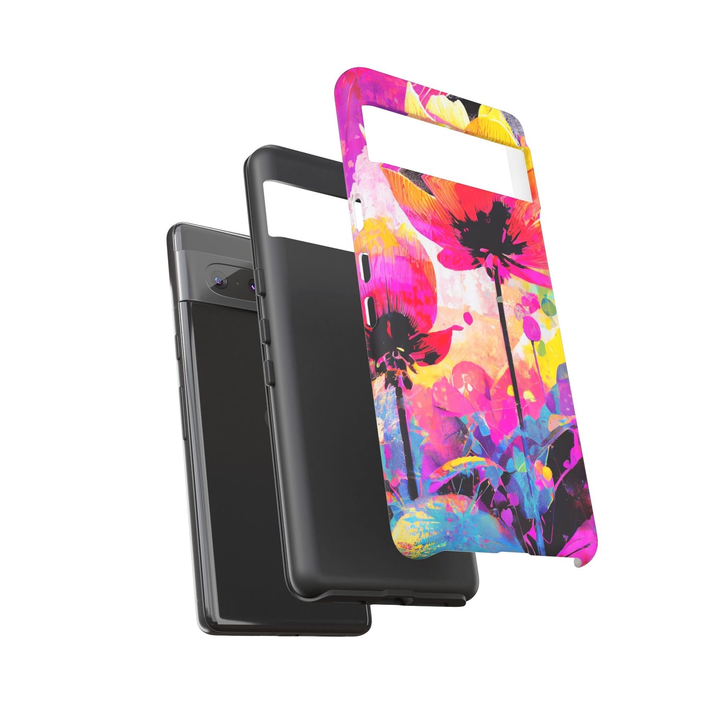 Neon Floral Tough Phone Case
