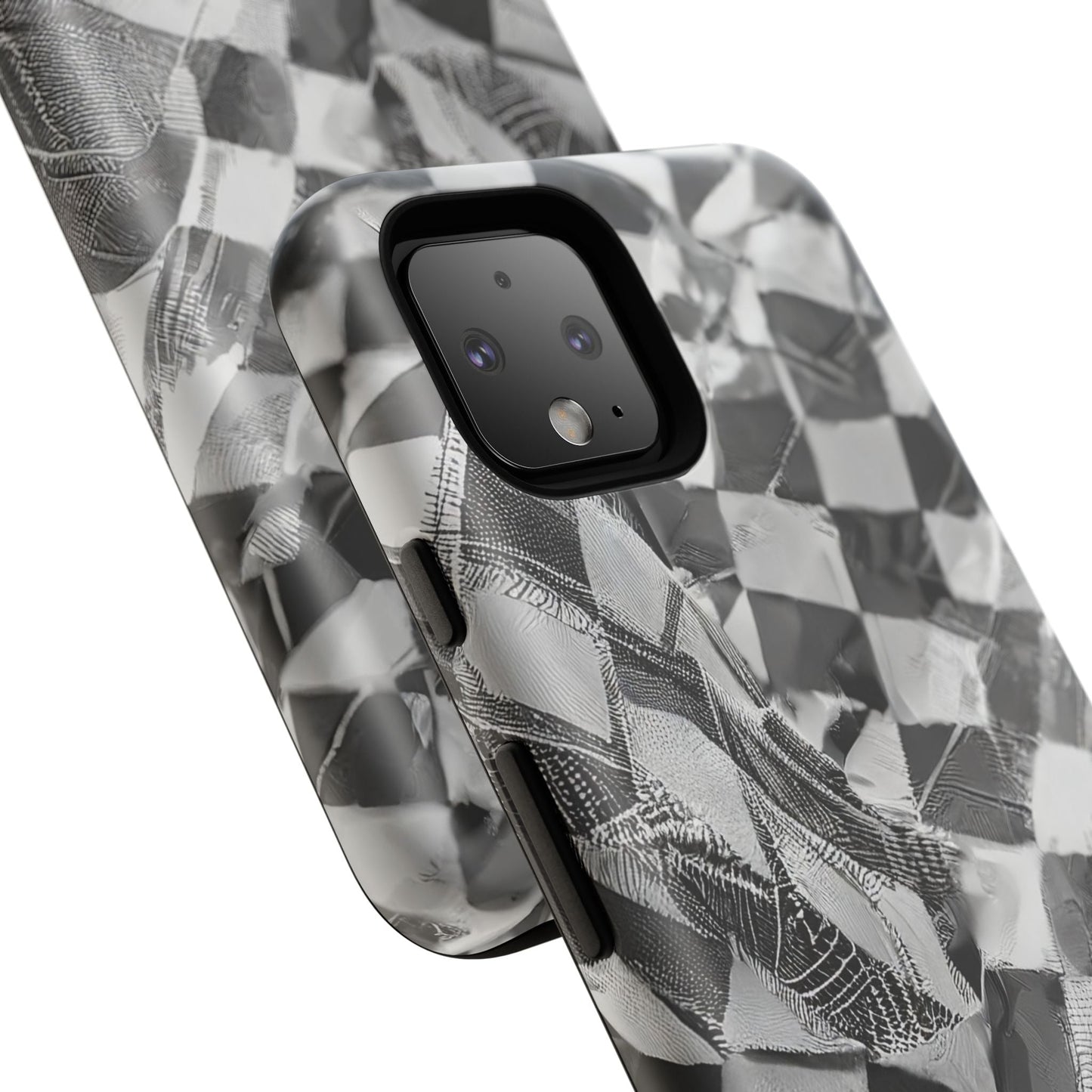 Abstract Checker Print Tough Phone Case