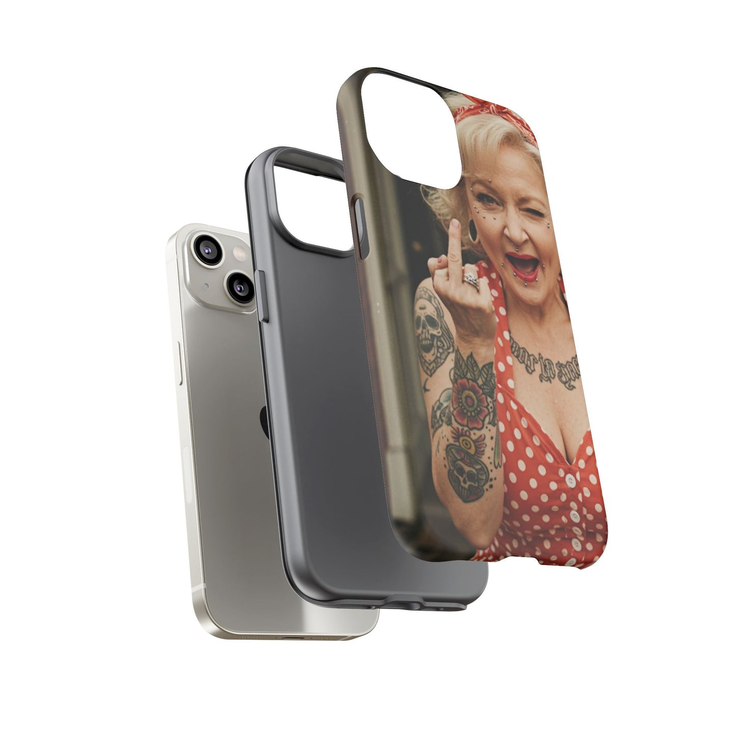 Rebellious Tattooed Betty White Tough Phone Case