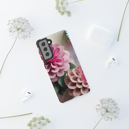Elegant Paper Flowers Tough Phone Case