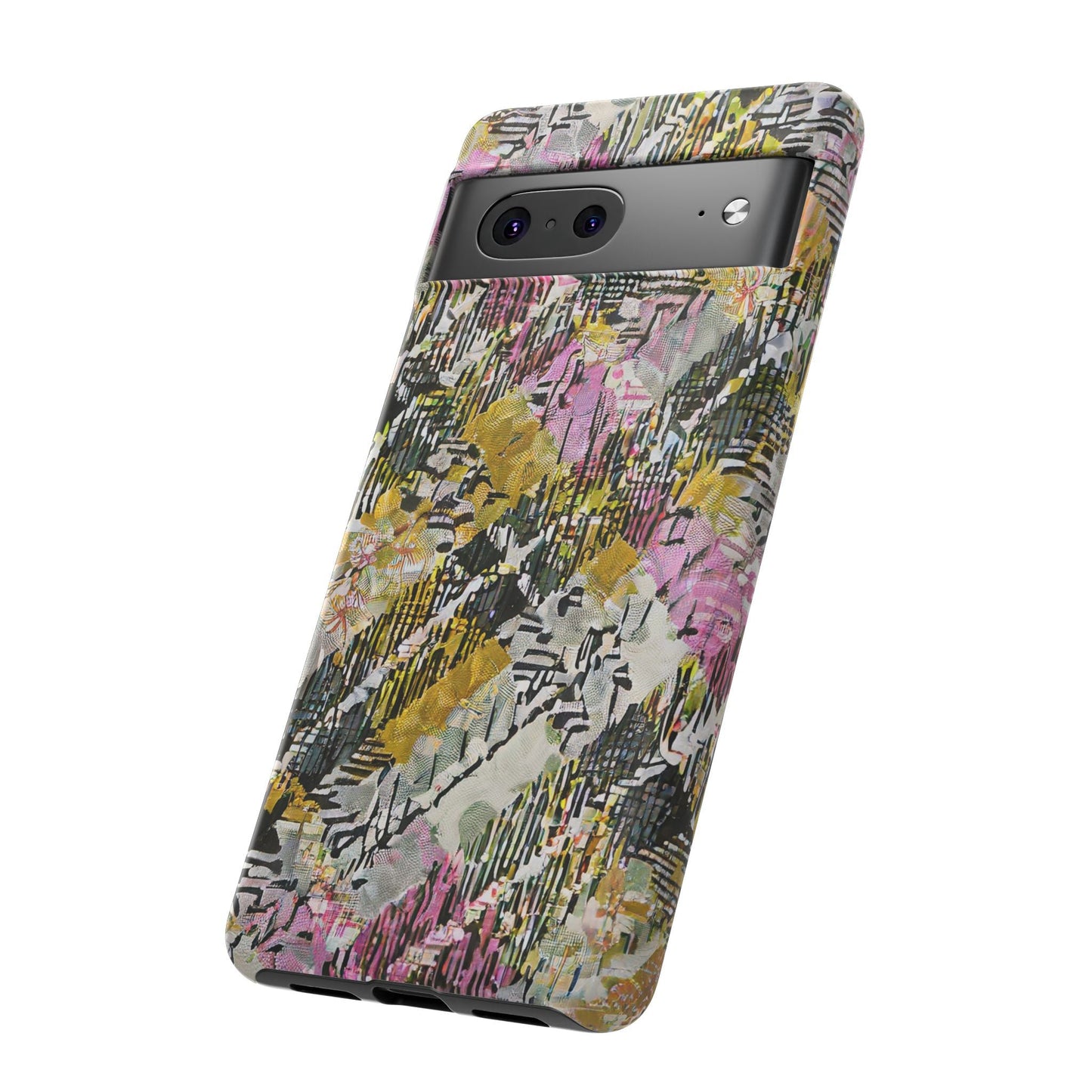 Purple Plaid Floral Artistic Tough Phone Case