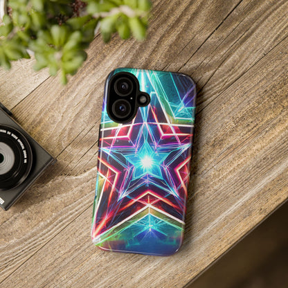 Neon Light Stars Tough Phone Case