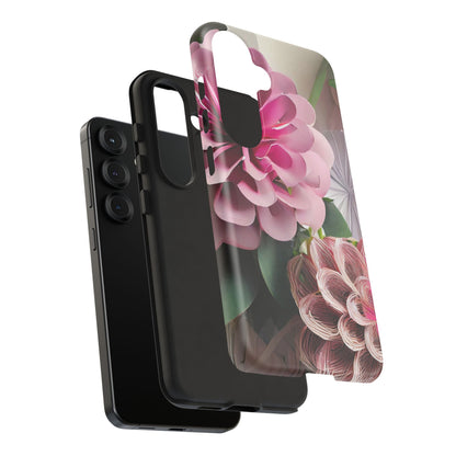 Elegant Paper Flowers Tough Phone Case