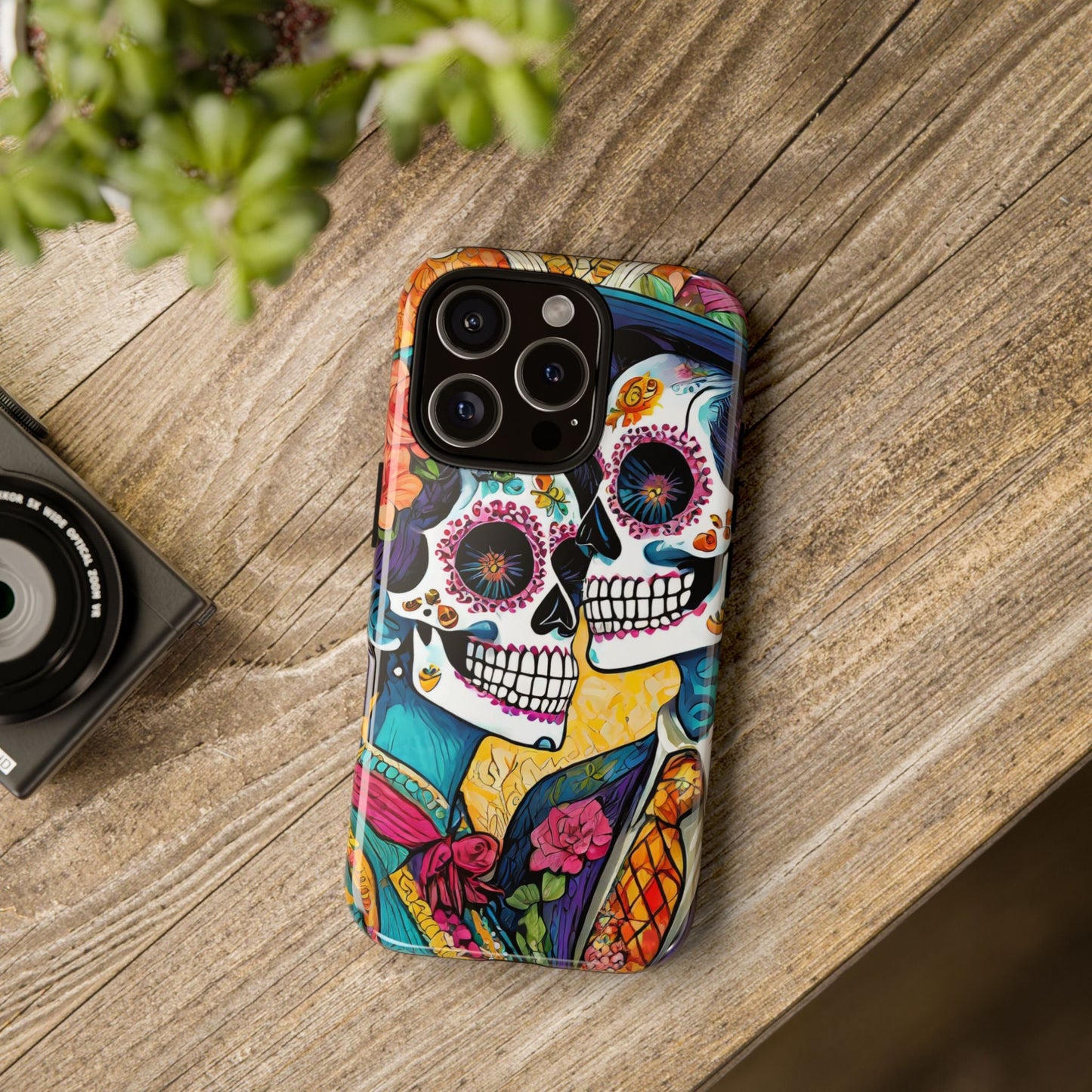 Loving Sugar Skull Couple Tough Phone Case