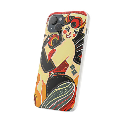 Red & Black Female Devil Flexi Phone Case