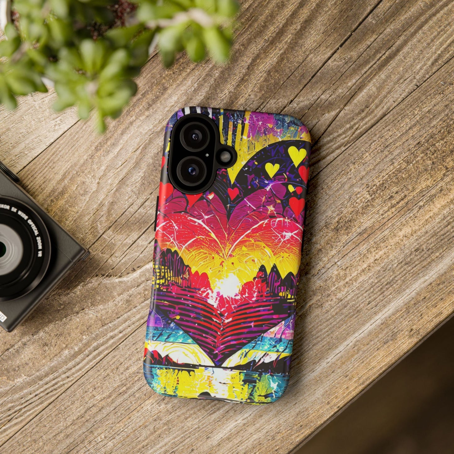 Vibrant Heart Sunset Tough Phone Case