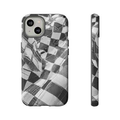 Abstract Checker Print Tough Phone Case