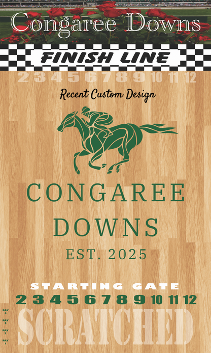 The Horse Race Party Game Striped Track Edition