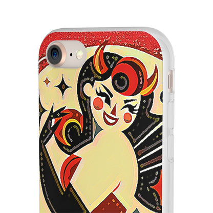 Red & Black Female Devil Flexi Phone Case