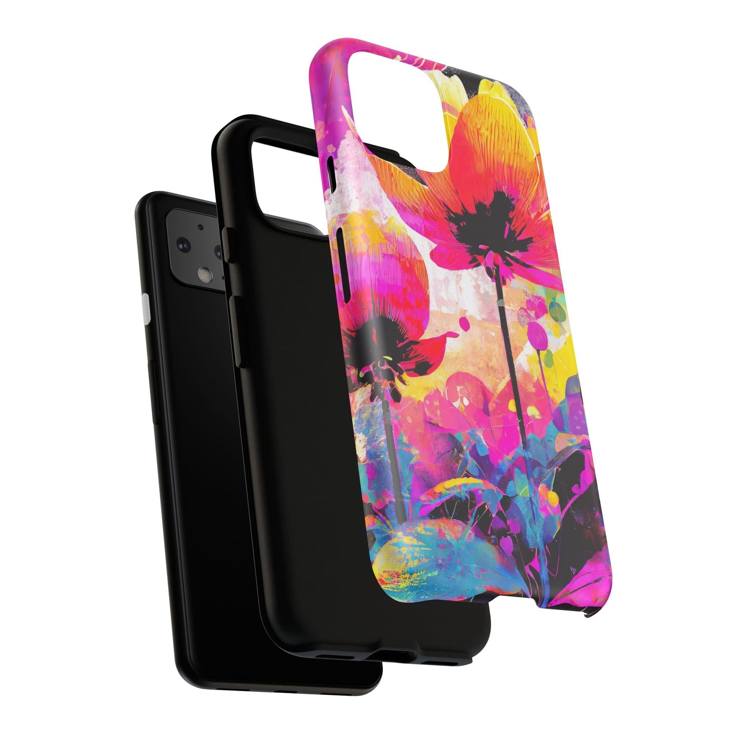 Neon Floral Tough Phone Case