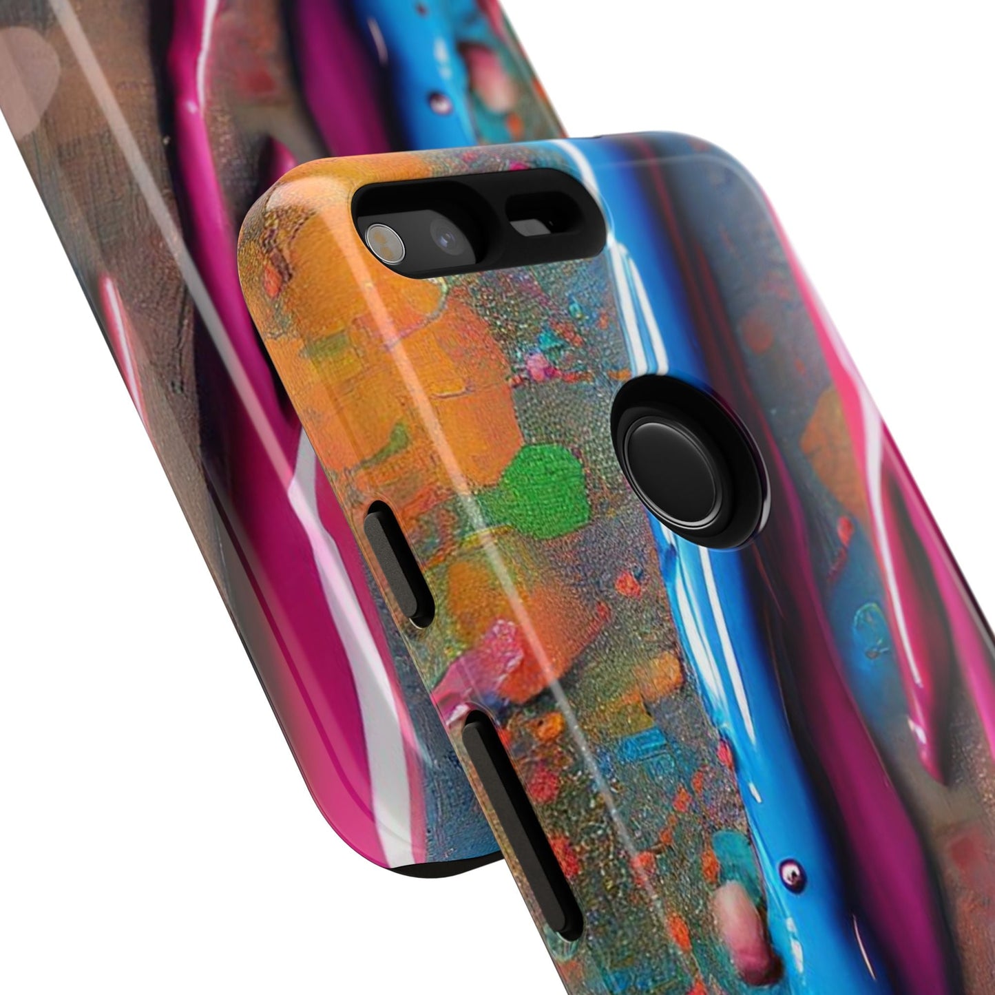 Colorful Artistic Paint Splatter Tough Phone Case