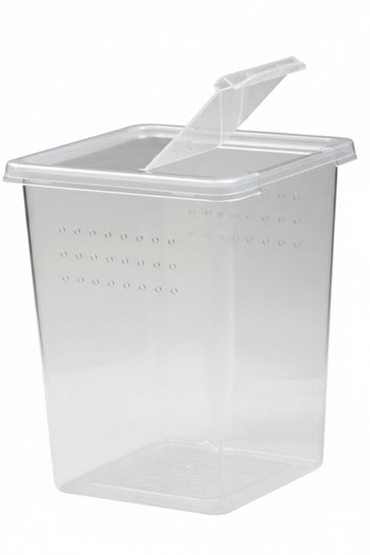 Clear Micro Hatchling & Invertebrate Enclosures with Easy-Feed Ports