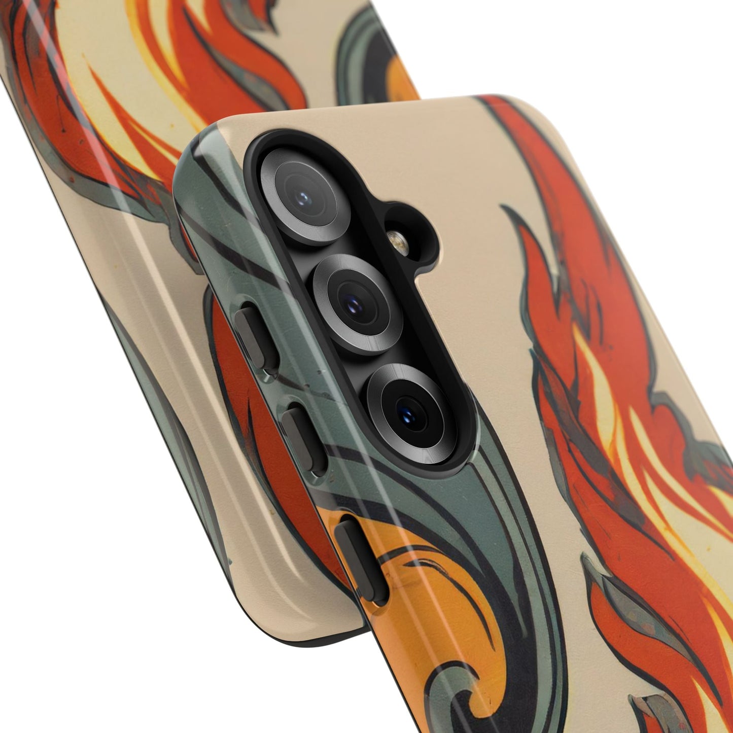 Artistic Flames Abstract Tough Phone Case