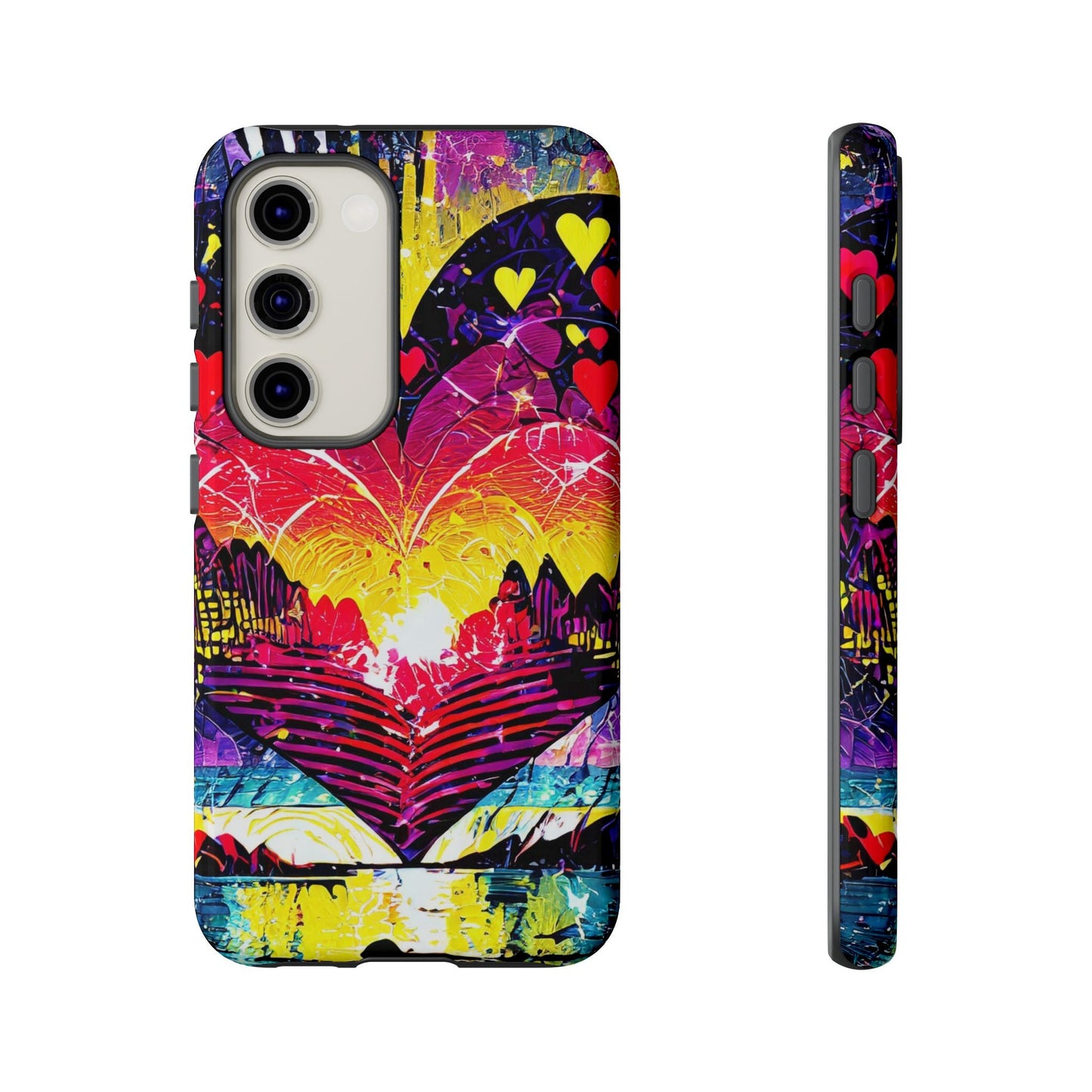 Vibrant Heart Sunset Tough Phone Case