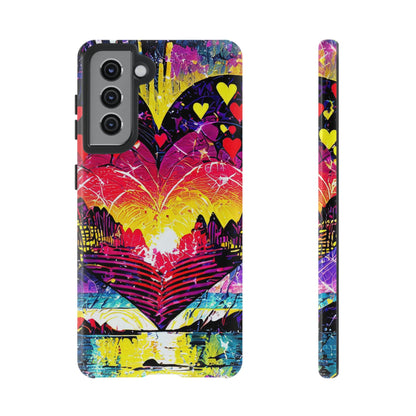Vibrant Heart Sunset Tough Phone Case