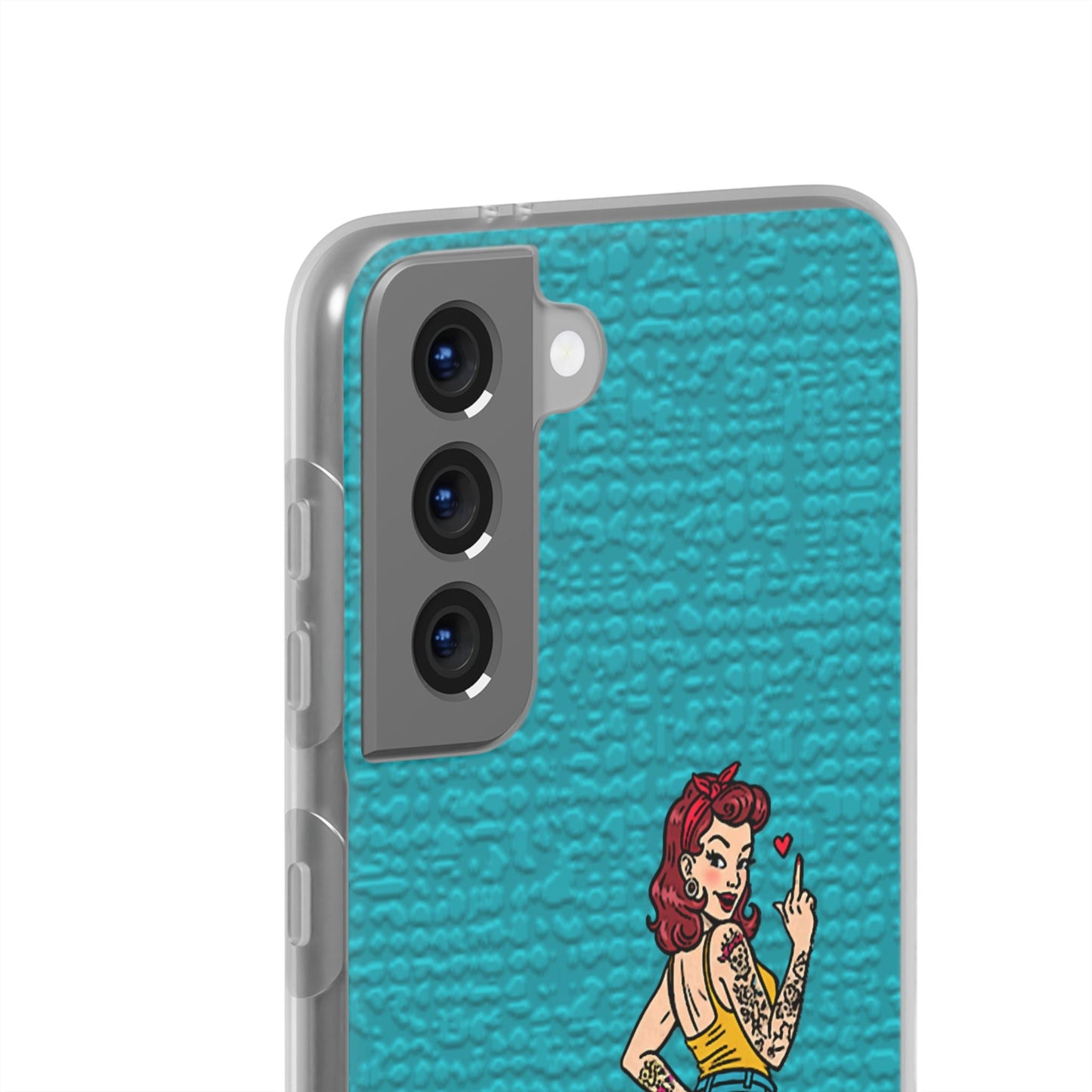 Sassy Pin-Up Stupid Boys Teal Flexi Phone Case