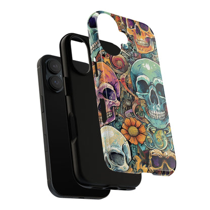 Artistic Skull Collage Tough Phone Case
