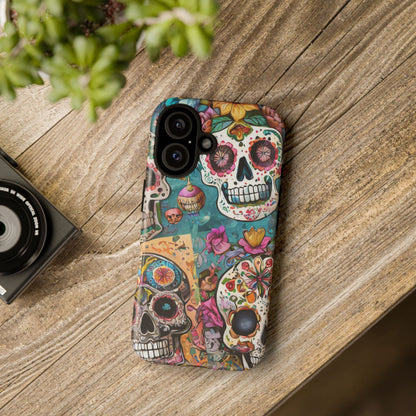 Vibrant Sugar Skull Tough Phone Case