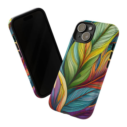 Vibrant Tropical Leaf Tough Phone Case