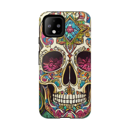 Colorful Sugar Skull Tough Phone Case