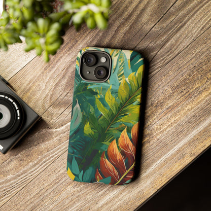 Tropical Leaf Tough Phone Case