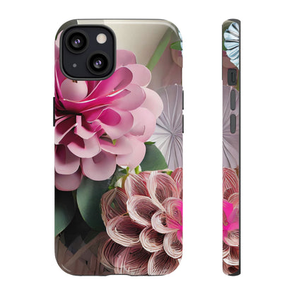 Elegant Paper Flowers Tough Phone Case