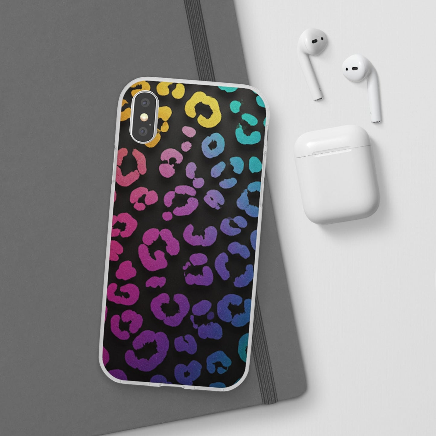 Vibrant Leopard Print Flexi Phone Case